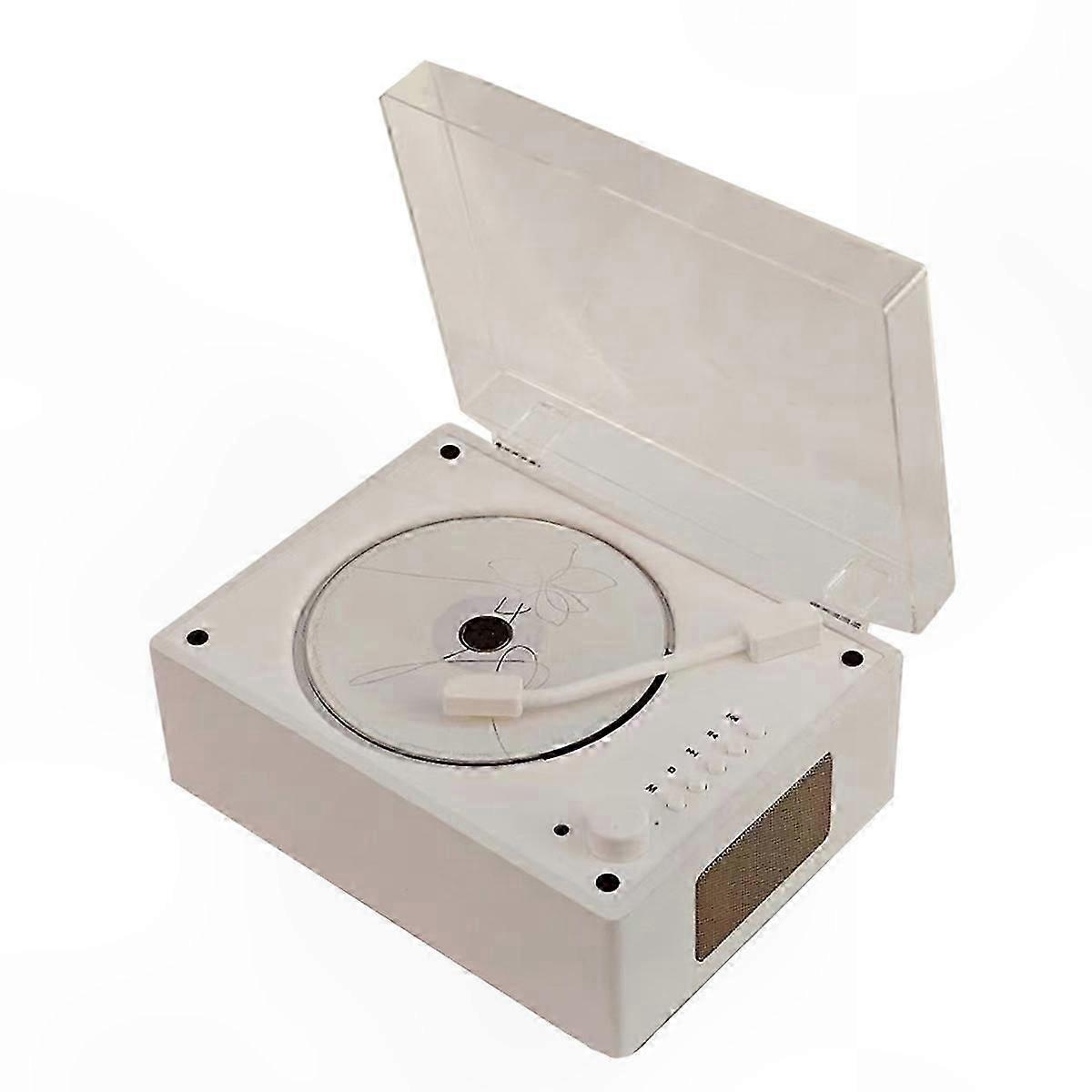 Portable Retro CD Player with Bluetooth 5.0, Rechargeable, CD/USB/AUX Support