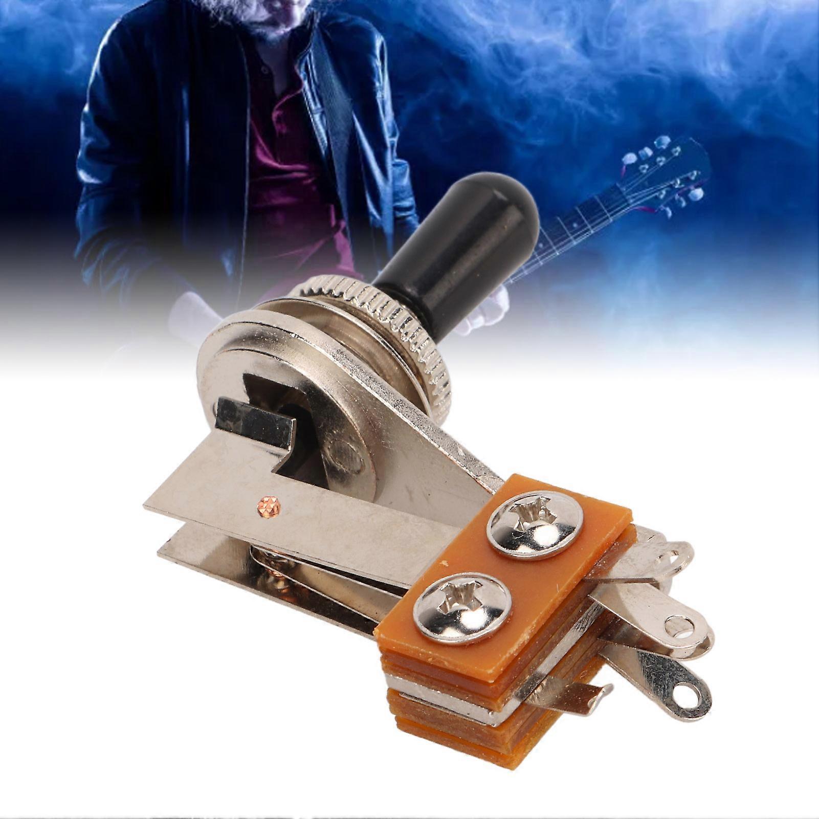 3 Way L Shaped Toggle Switch for Electric Guitar Pickup Selector Black