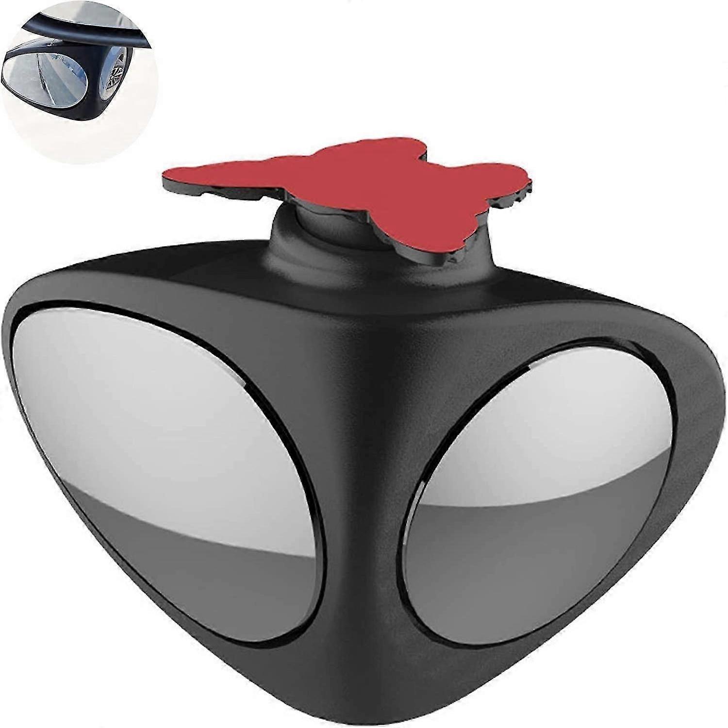 360-degree adjustable round mirror in blind spot of car front and rear wheels