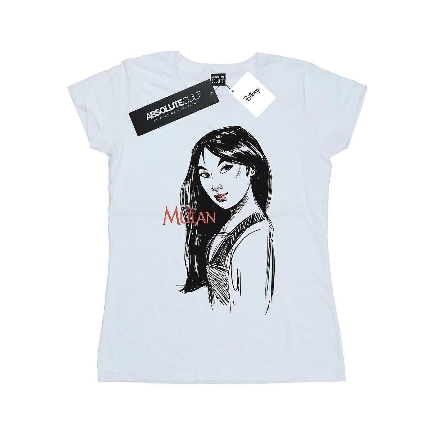 Disney Mujer/Mujer Mulan Sketch Camiseta de algodón