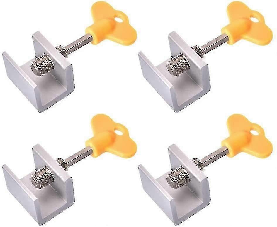 Sliding Window Locks 4 Pieces Sliding Door Stopper Adjustable Window Lock