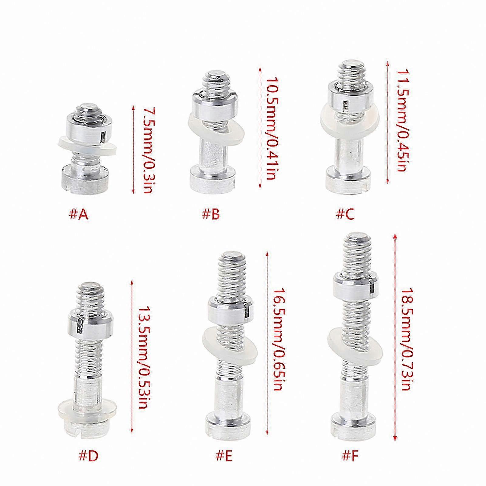 Universal Turntable Headshell Mounting Kit with Aluminum Alloy Bolts, Screws, and Nuts for Vinyl LP Players M2.5 x 13.5mm