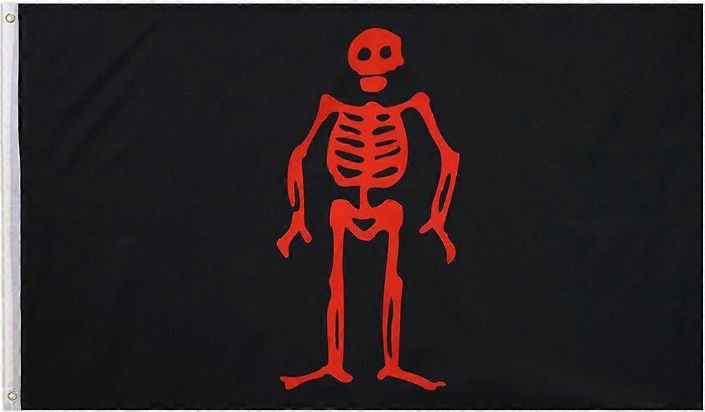Edward Lowe Pirate Flag Jolly Roger Boating Flag Skull Flag Red Skeleton Style B 502