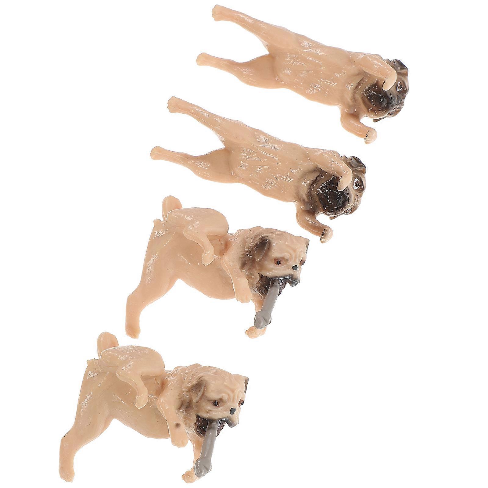 Small Puppy Figurines Dog Figurines for Fish Tank Decor 8Pcs