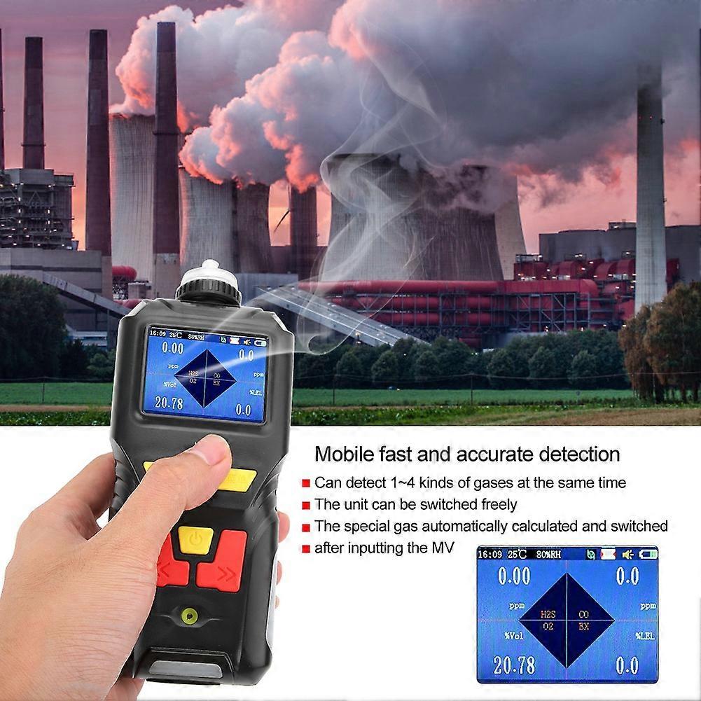 PLT400 4-in-1 Portable Gas Detector with 2.31in LCD, 100K Data Storage