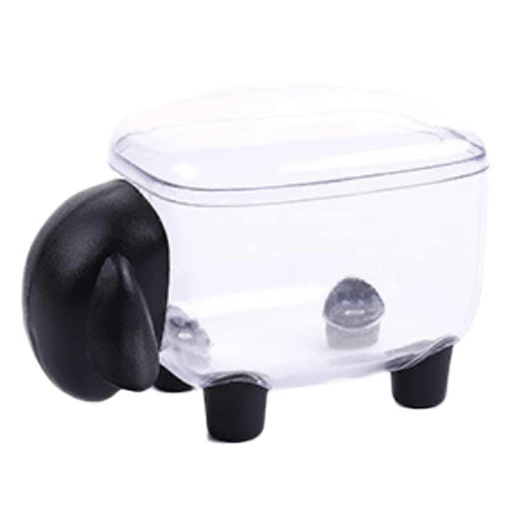 Toothpick Holder Large Capacity With Lid Plastic Portable Black Toothpick Dispenser