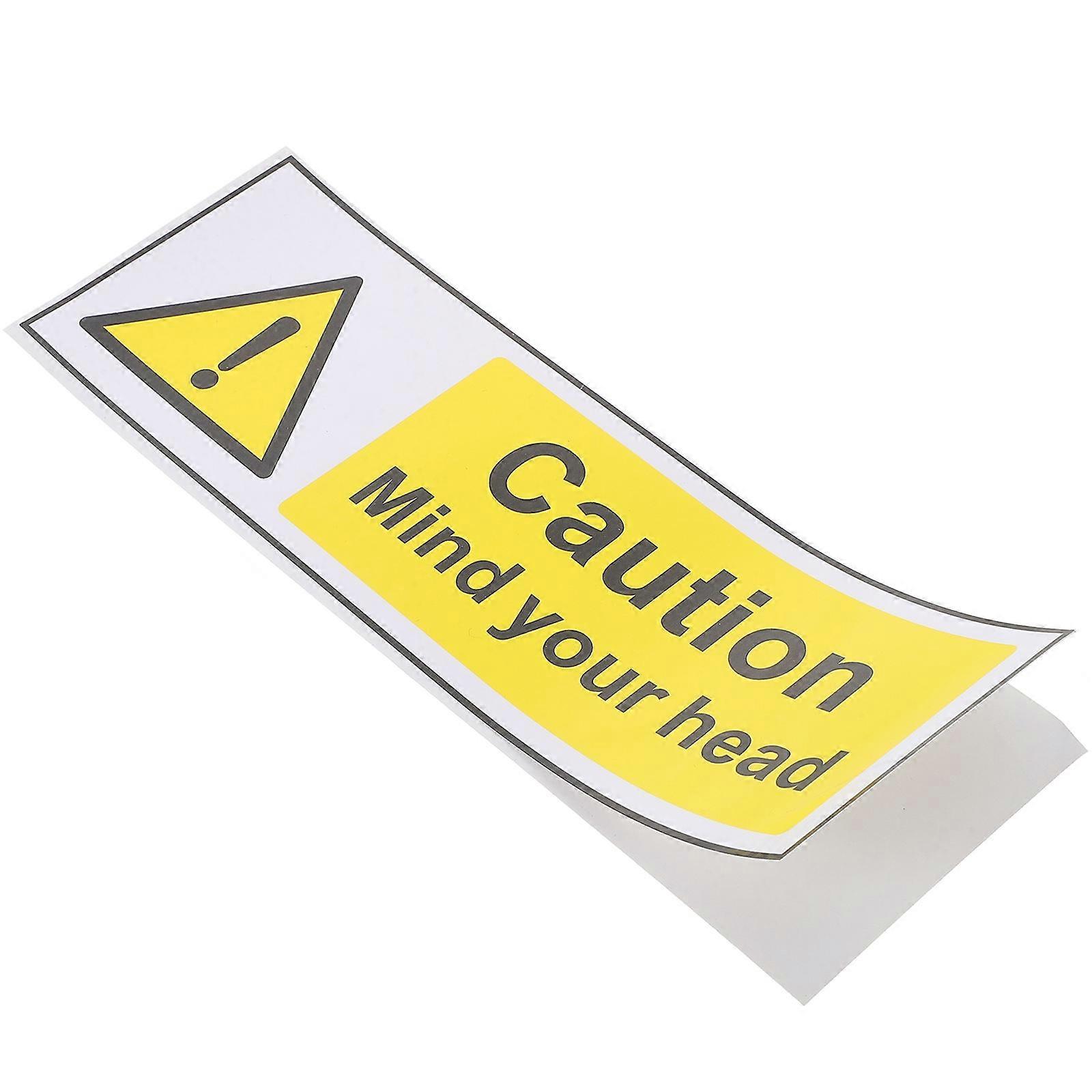 Safety Warning Sign Sticker Warehouse Use Pp Synthetic Paper for Prevent Collisions 2 Sheets