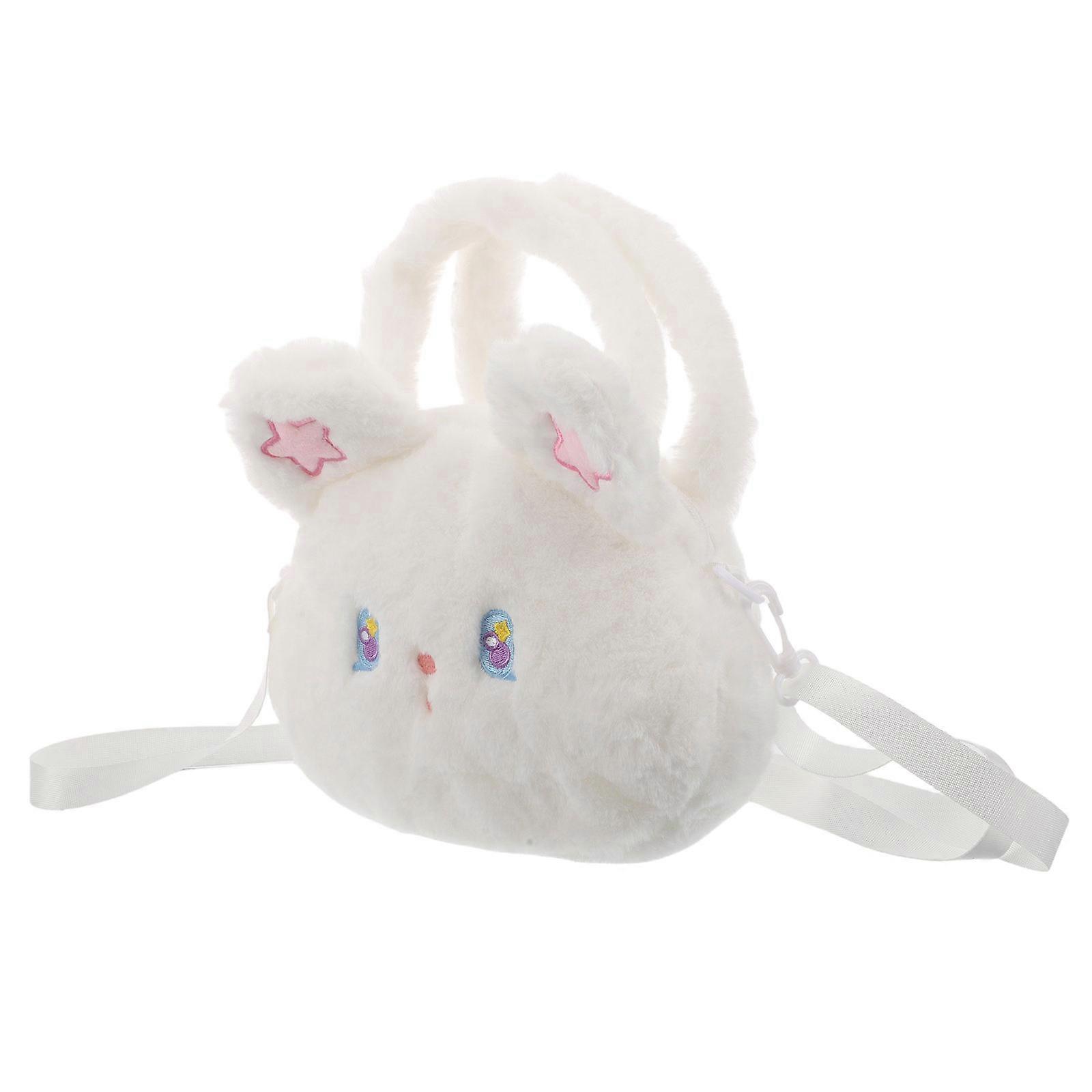 Children's Cute Rabbit Plush Crossbody Bag Adjustable 3Pcs Set