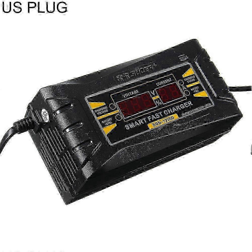 12V 6A Automatic Car LCD Digital Display Smart PWM Battery Charging Charger