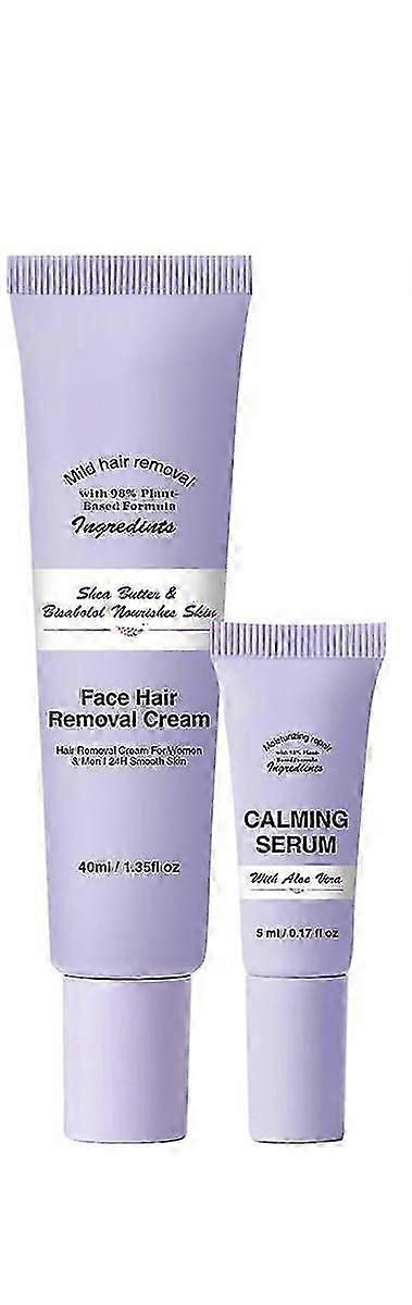 كريم إزالة شعر الوجه ، مجموعة كريمات إزالة الشعر ، مصل مهدئ ، إزالة شعر لطيف غير مؤلم ، كريم مزيلات شعر الجسم والوجه للنساء