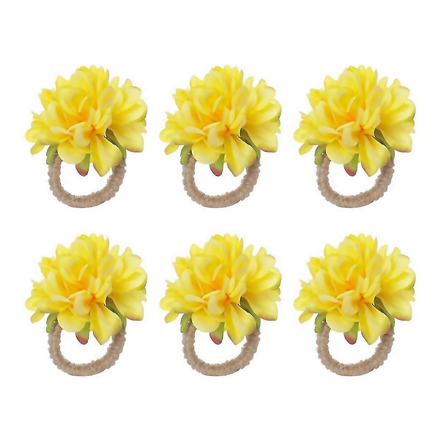 For Flower Dinner Napkin Holder For Table Decoration Yellow