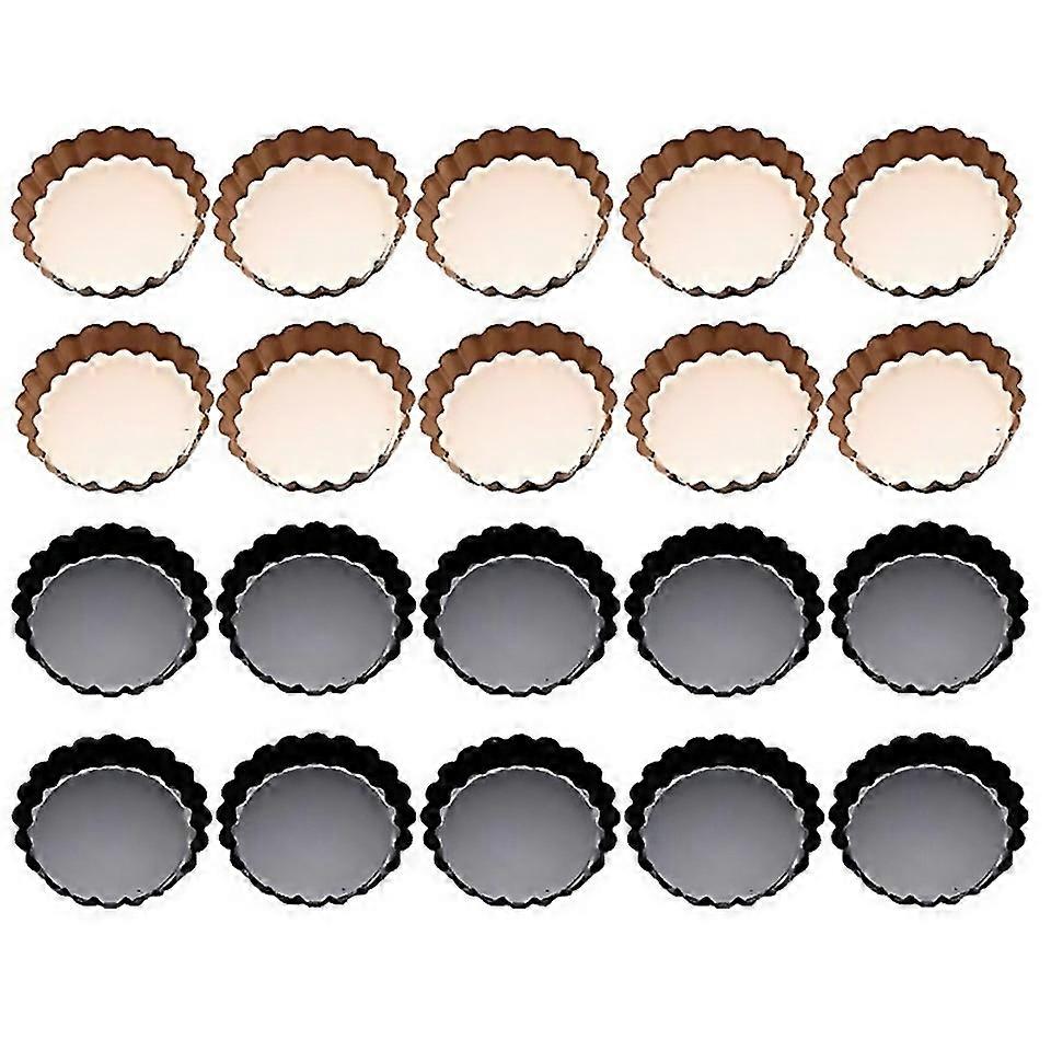 For 20pcs Mini Tart Pans With Removable Bottom