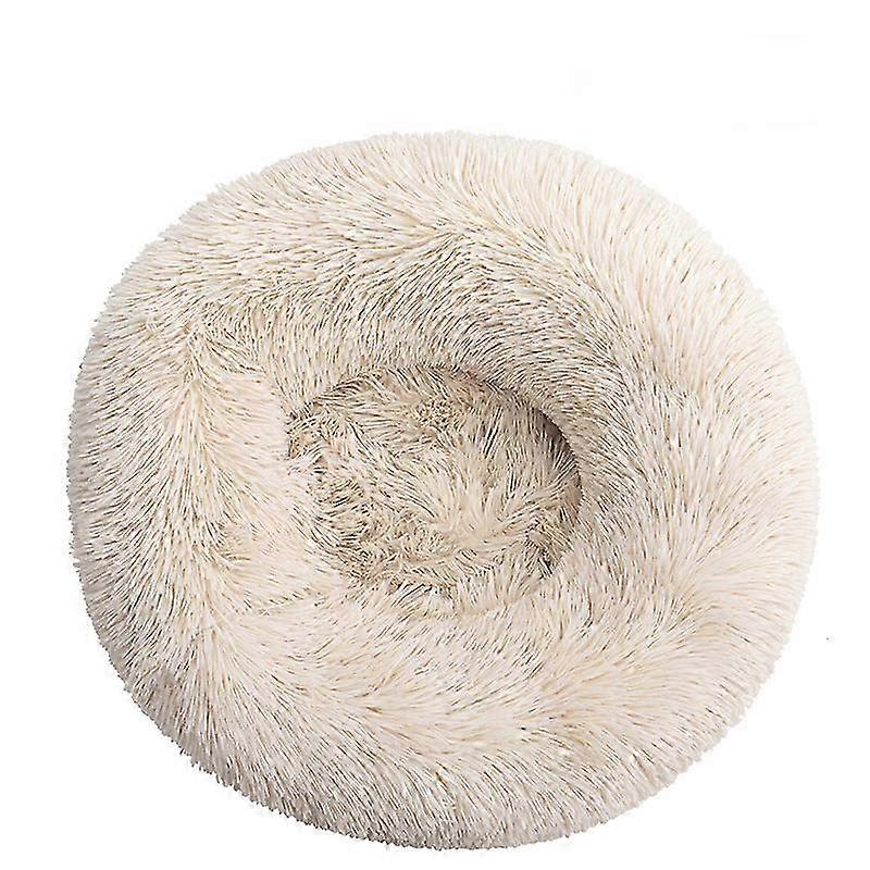 Soft bed for pets with warm plush sleeping mat