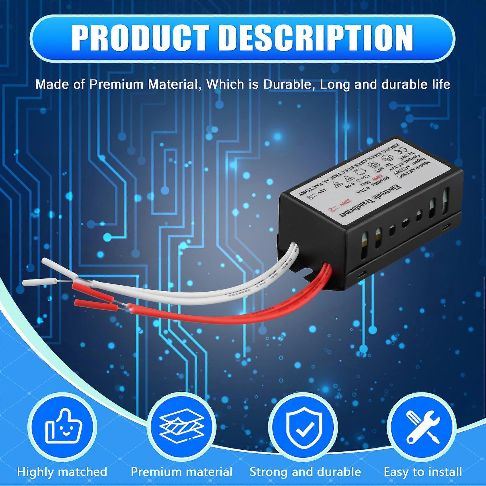 6pcs Electronic Transformer 220V to 12V Adapter