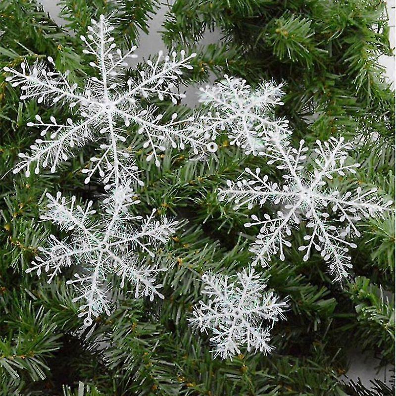Luxora 60pcs Christmas Decorations Snowflake White Plastic Artificial Snow