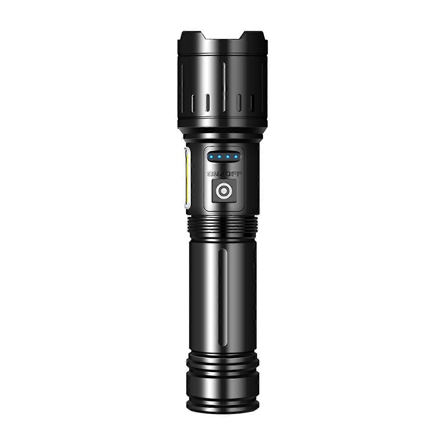 Multifunctional Powerful Flashlight USB Charging Long Range Flashlight for Hiking