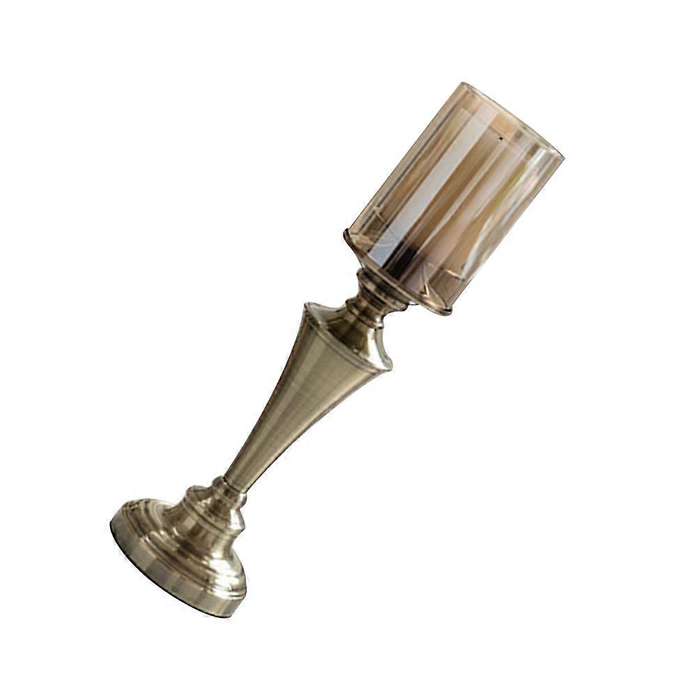 Study Candlestick Decor Candleholder for Home 2Pcs Metal Assorted Color