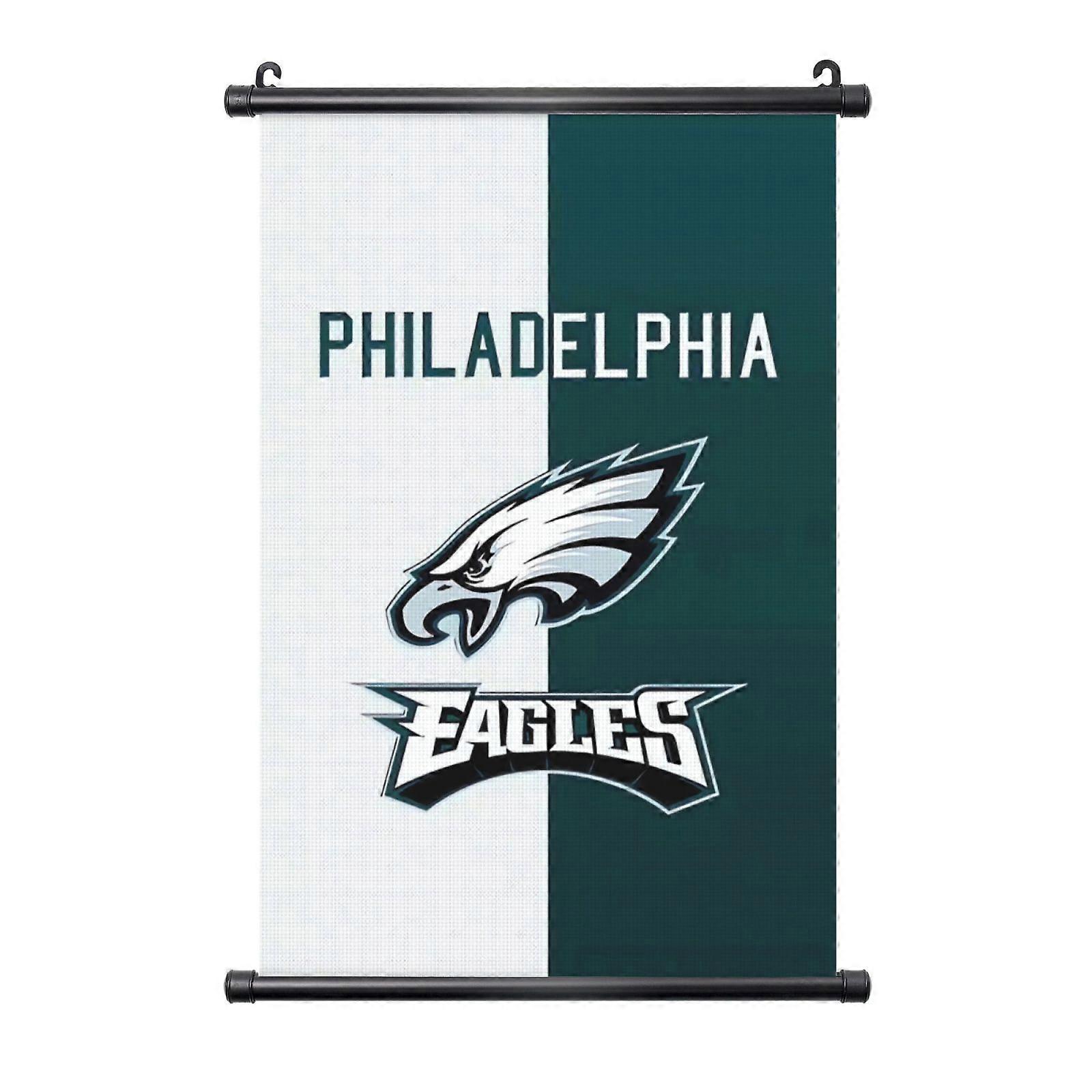 Eagles Football Team Custom PVC Black Axis Hanging Painting, Multiple Sizes, Compatible with Home Wall Decor
