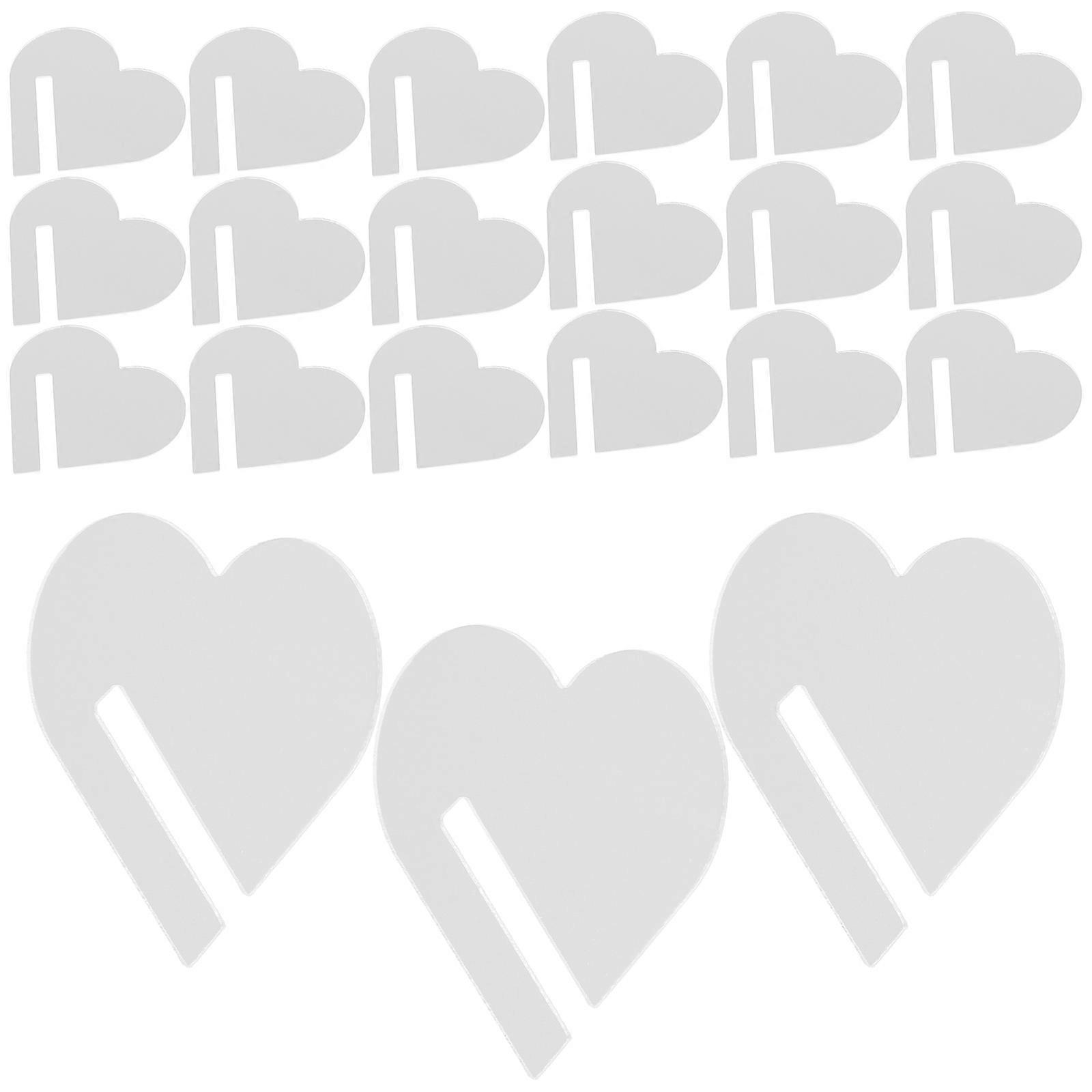 Reusable Wine Markers Acrylic Drink Tags Heart Shaped 90Pcs
