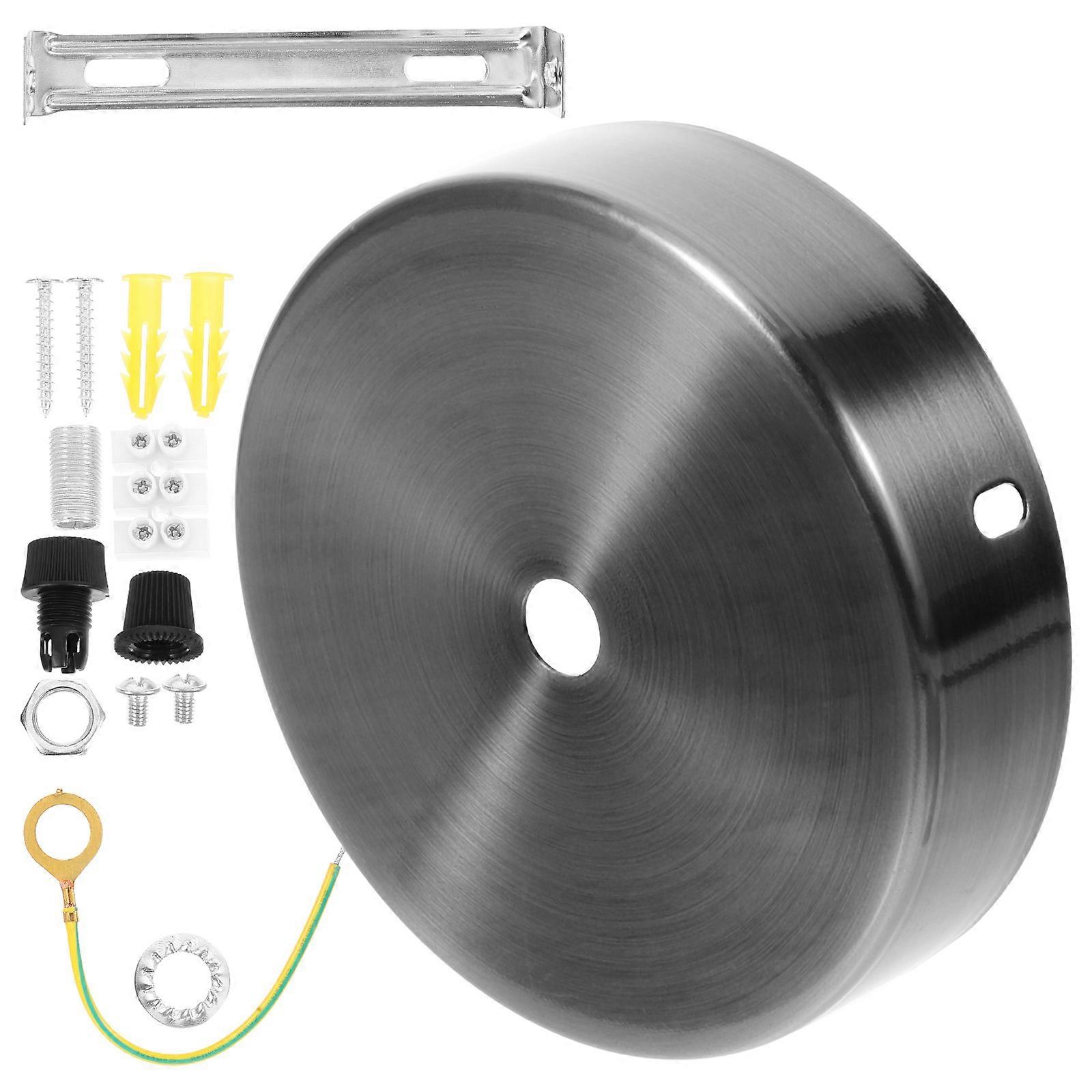 Ceiling Canopy Pendant Light Kit for Lamp Making 3Sets Silver Iron