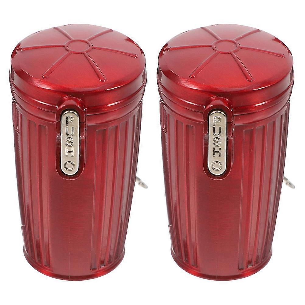 Mini Pocket Ashtray Red with Lid for Outdoor Use 6Pcs Portable Ashtray