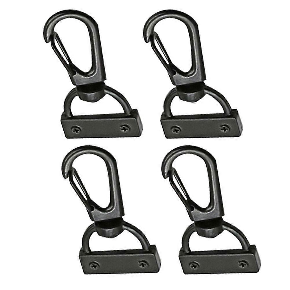 Metal Swivel Snap Hooks Keychain Clasps for Strap Adjust Black 100Pcs