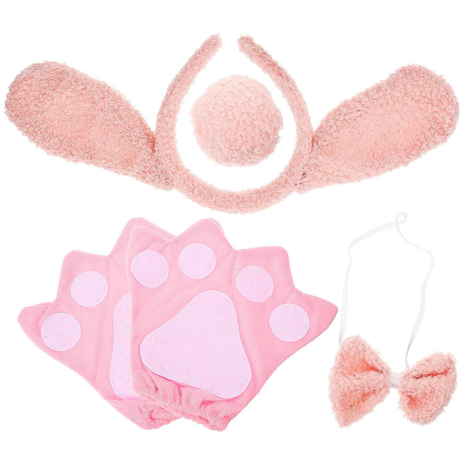 Puppy Costume Set Dog Ears Headband with Bowtie and Gloves 2Sets