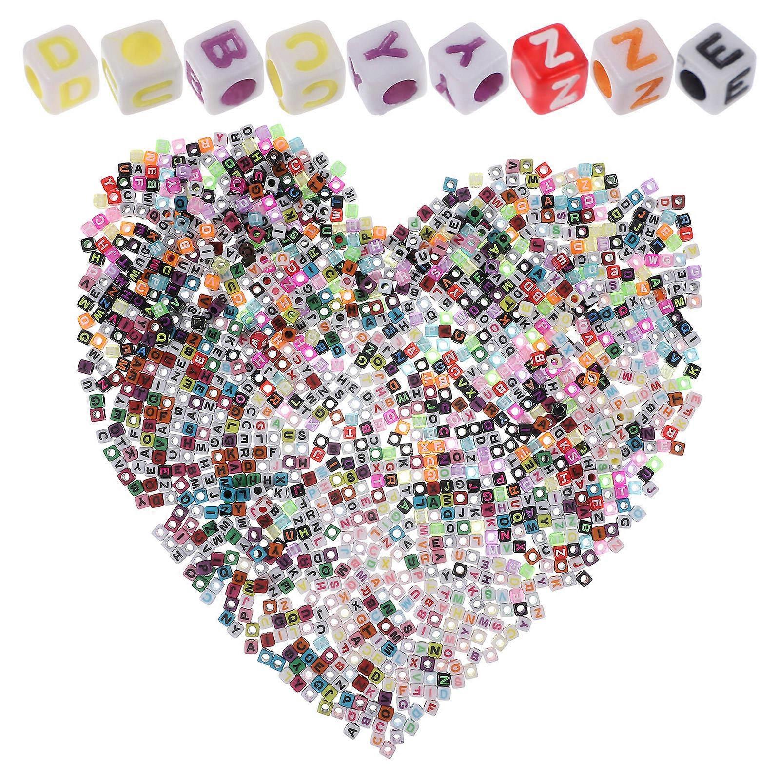 Multi-Use Alphabet Beads Acrylic Letter Beads for Craft Use 2Sets
