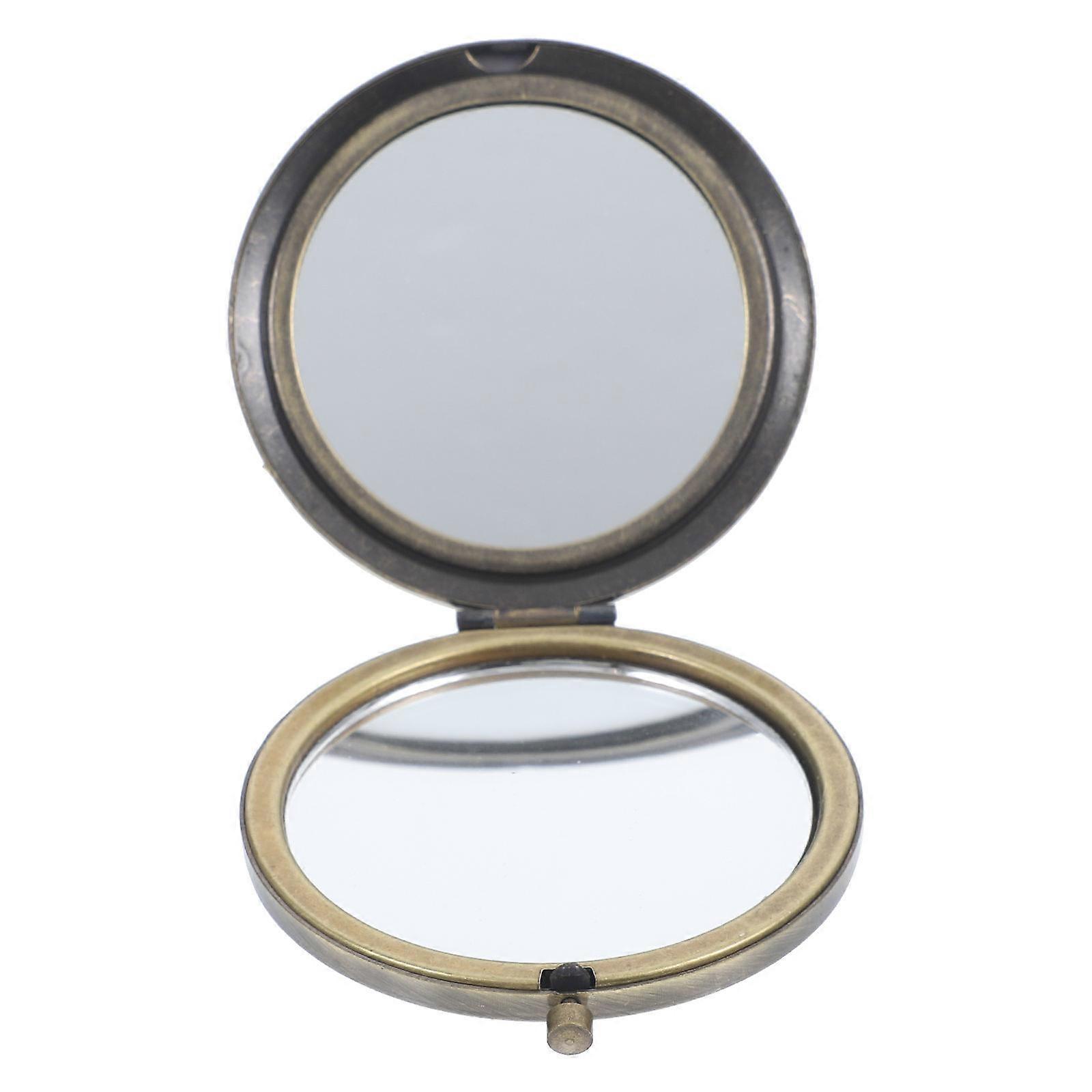 Wooden Folding Mirror Delicate Makeup Mirror with for Convenience