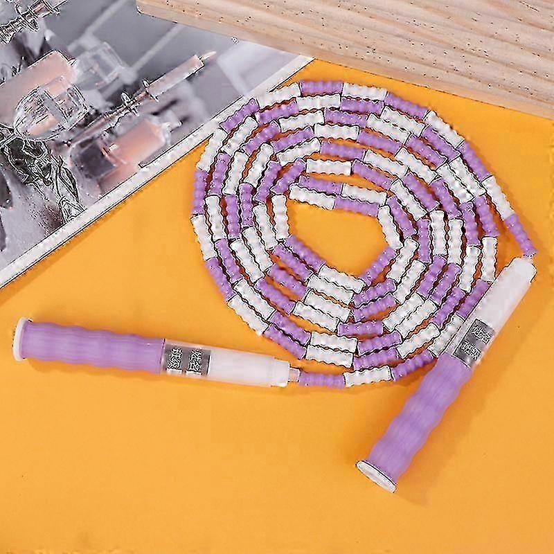 2.8M Skill Jumping Bamboo Jump Rope PVC Beginners Soft Beaded No Tangle Segmented Fitness Workout Jump Rope Writable Names