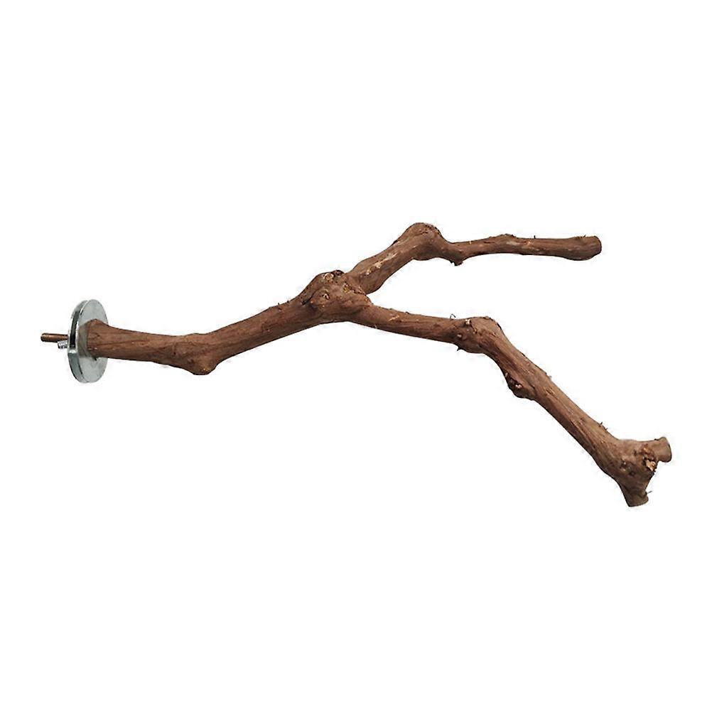 Wood Standing Rod Toy Parrot Training Accessory 2Pcs Set