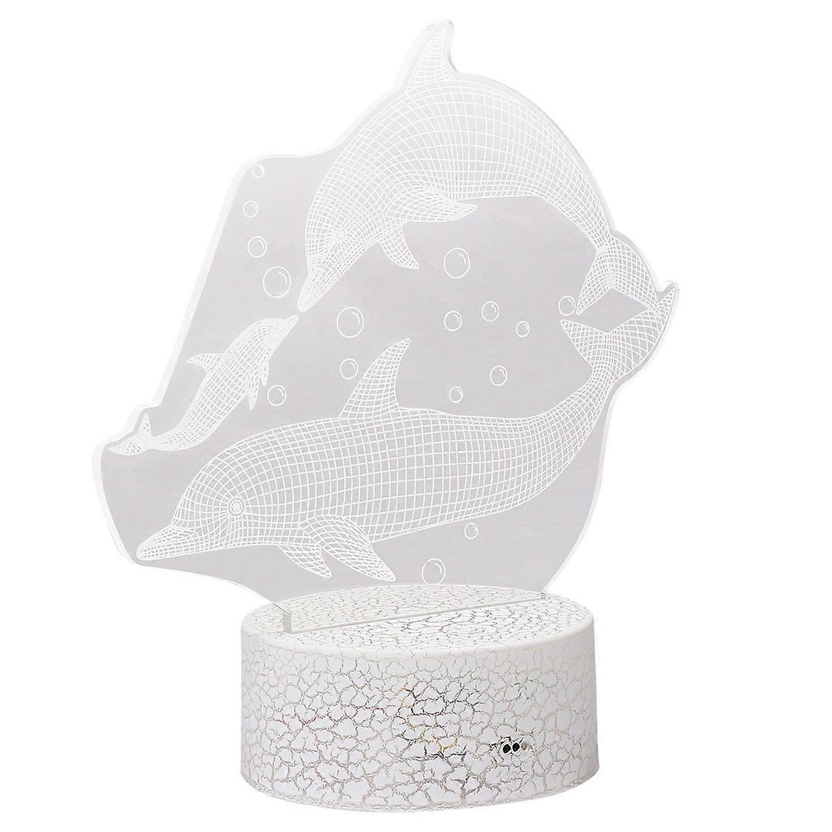 LED Night Light Dolphin Bedside Lamp for Lighting Use Cartoon Acrylic USB Lamp
