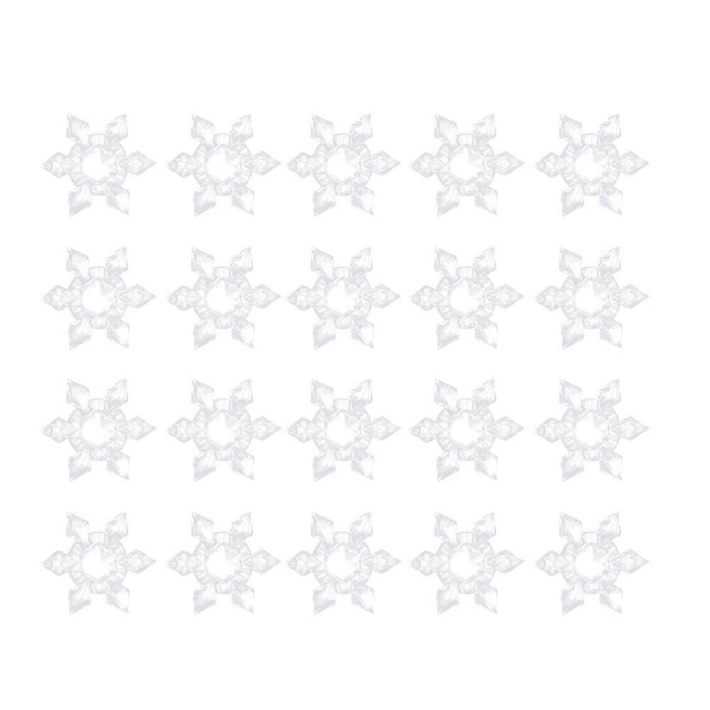 Snowflake Slice Acrylic Snowflake Hanging Pendant for Decoration 20Pcs