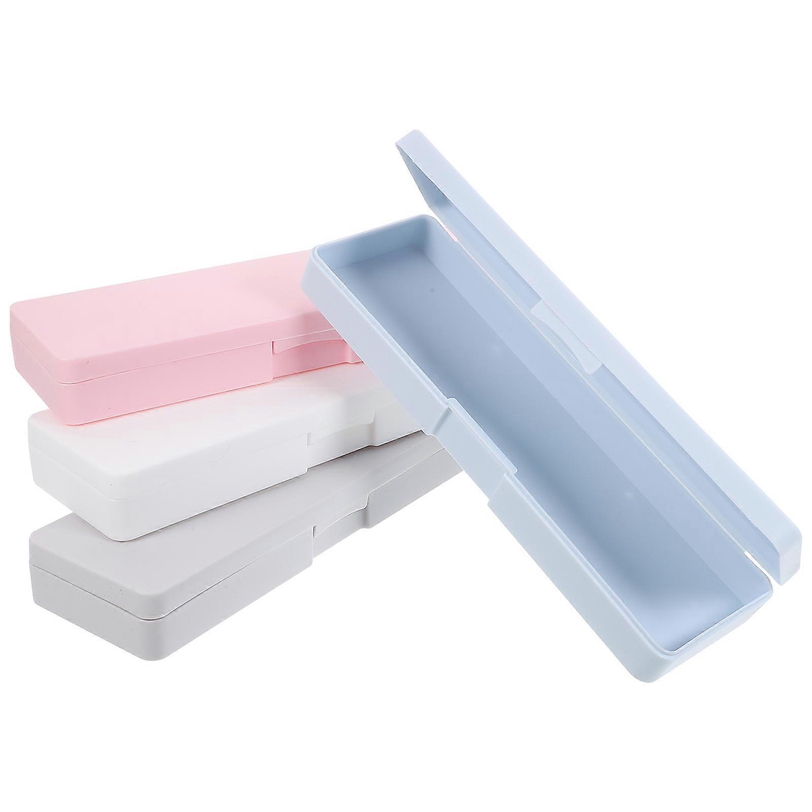 Plastic Pencil Box for Storage 12Pcs Durable Lightweight Pencil Case