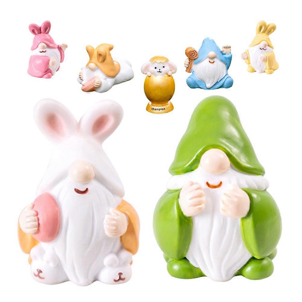 Easter Gnome Resin Easter Gnome Decoration for Table with 21Pcs