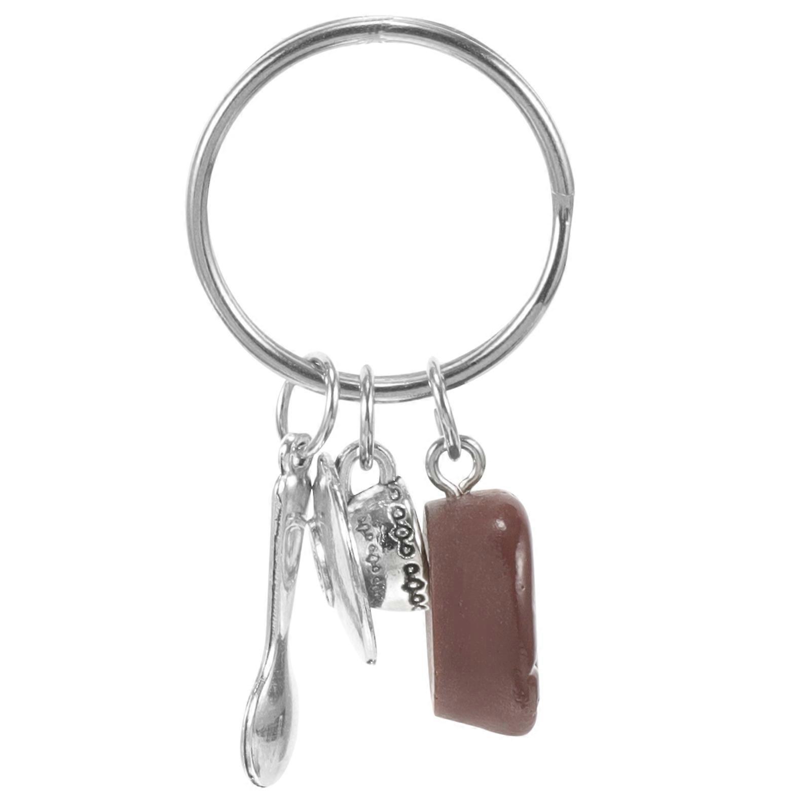 Coffee Keychain 3Pcs Key Chain for Bag Hanging Ornament Use