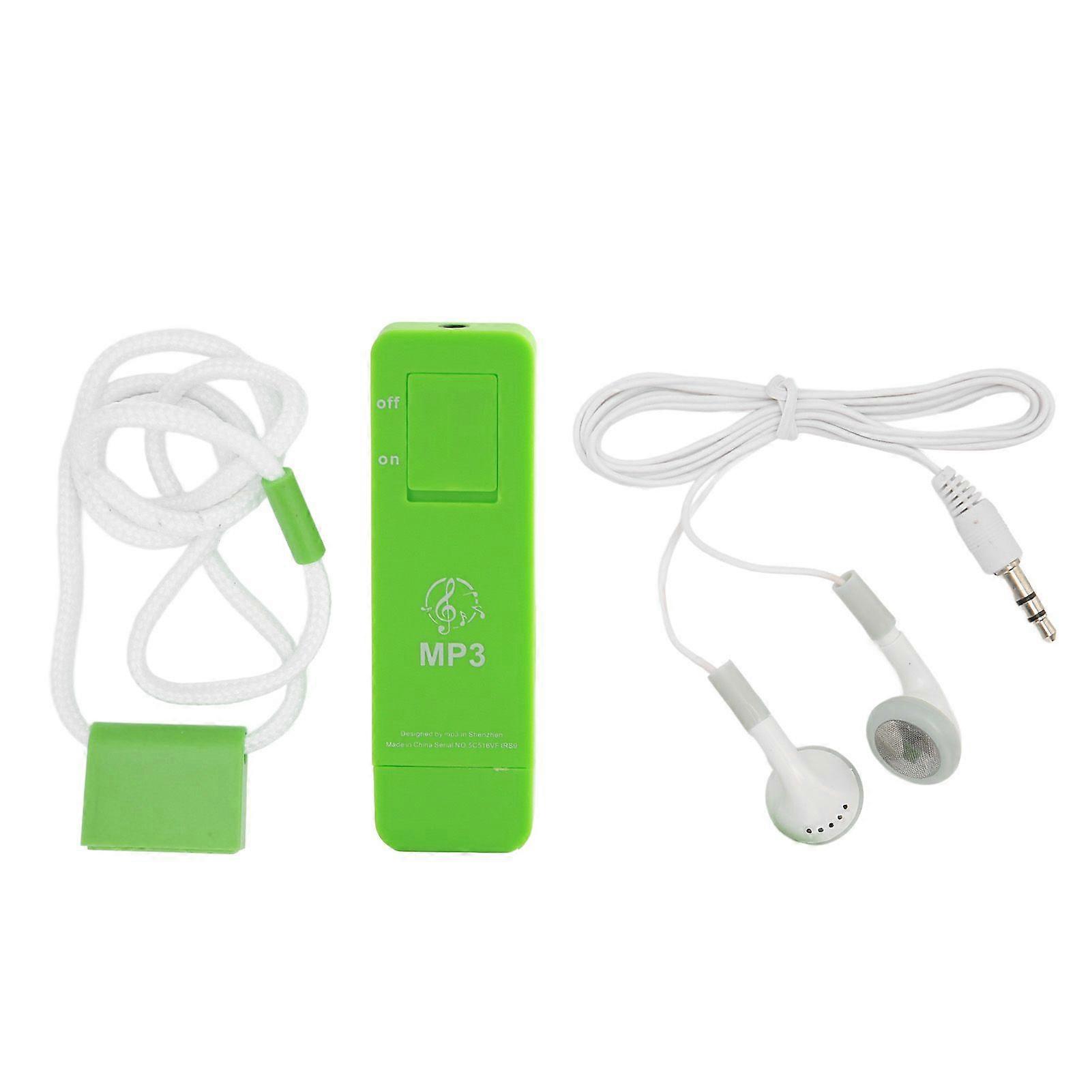 MP3 Player Lossless Sound Support Up to 64GB Mini Music Player for Students Running Travel Green