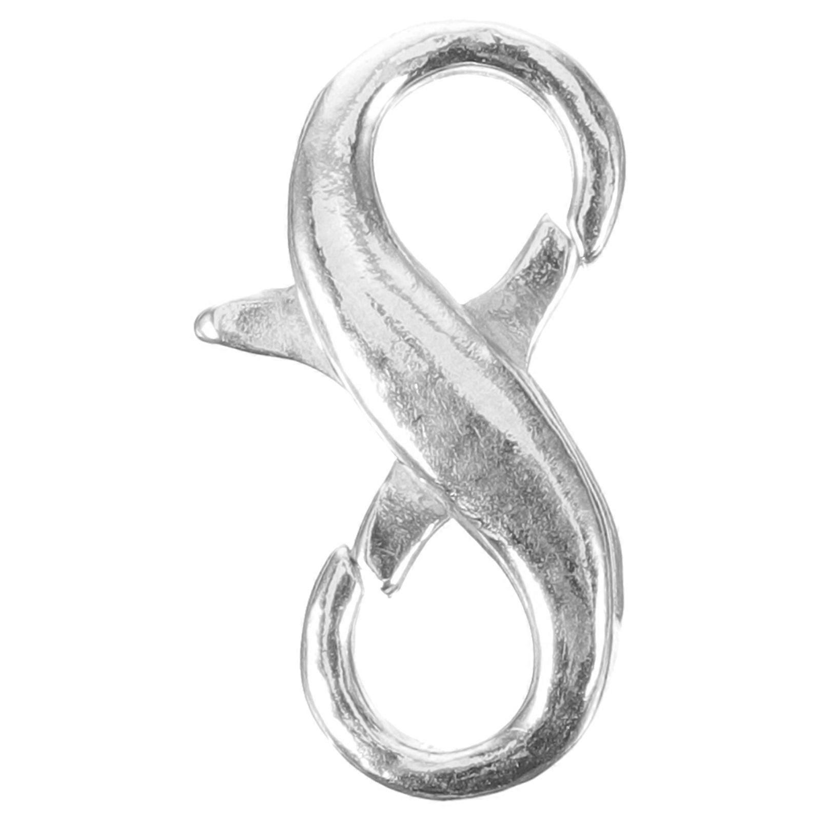 Silver Necklace Clasps for Locking Jewelry Connector 5Pcs Pack