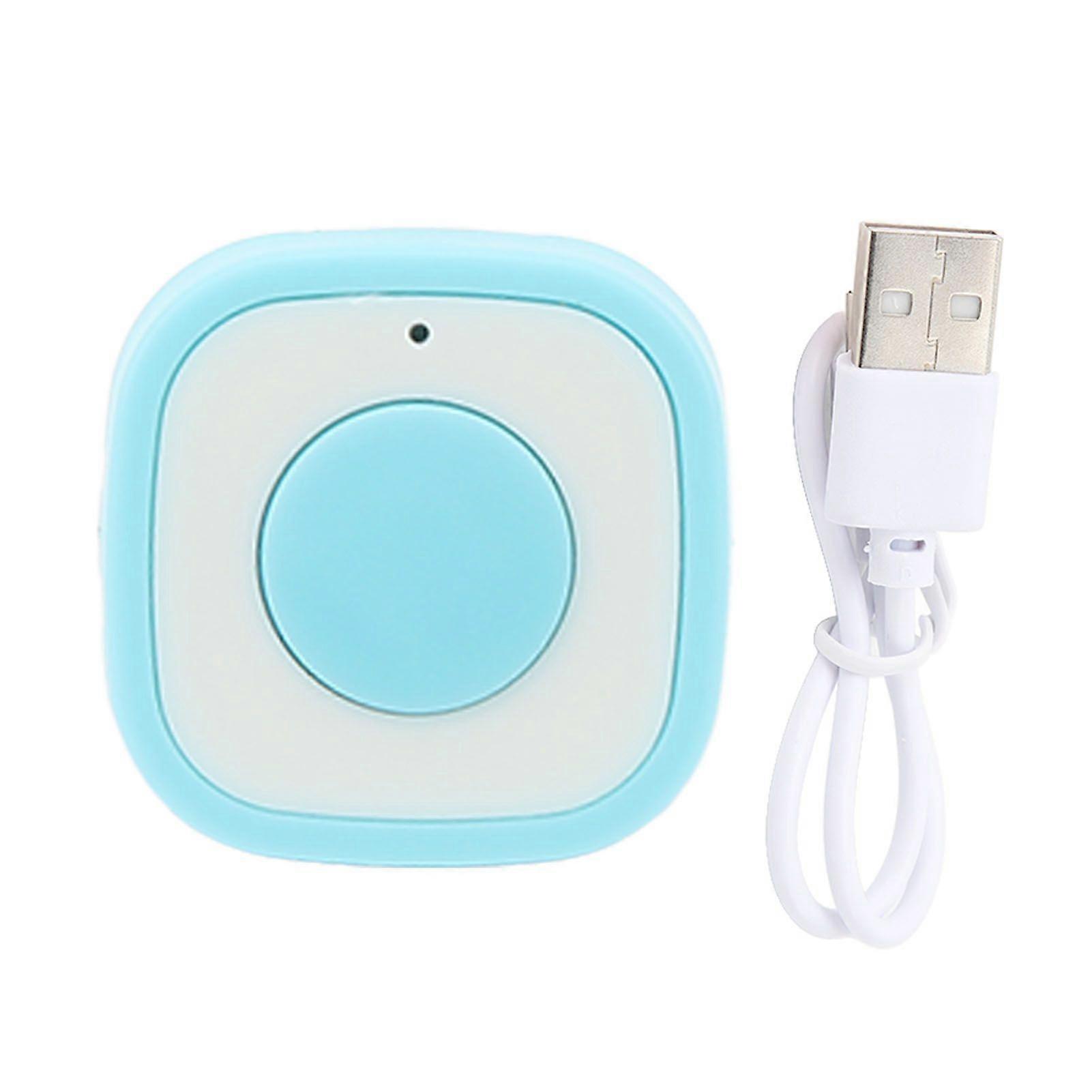 Ring Remote Control Rechargeable Fingertip Bluetooth Button Clicker for Camera Shutter Selfie Button Blue