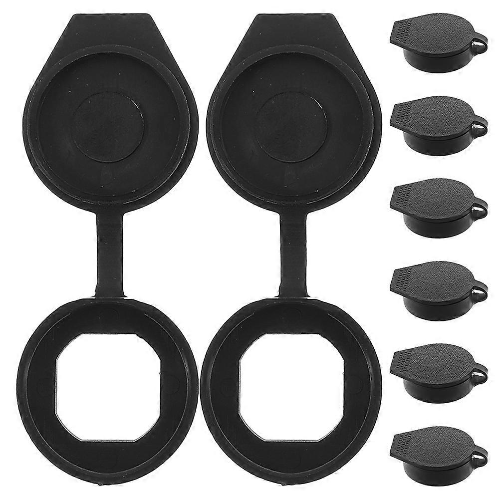 Square Hole Cover Waterproof Caps for Switch Cabinet Locks 32Pcs