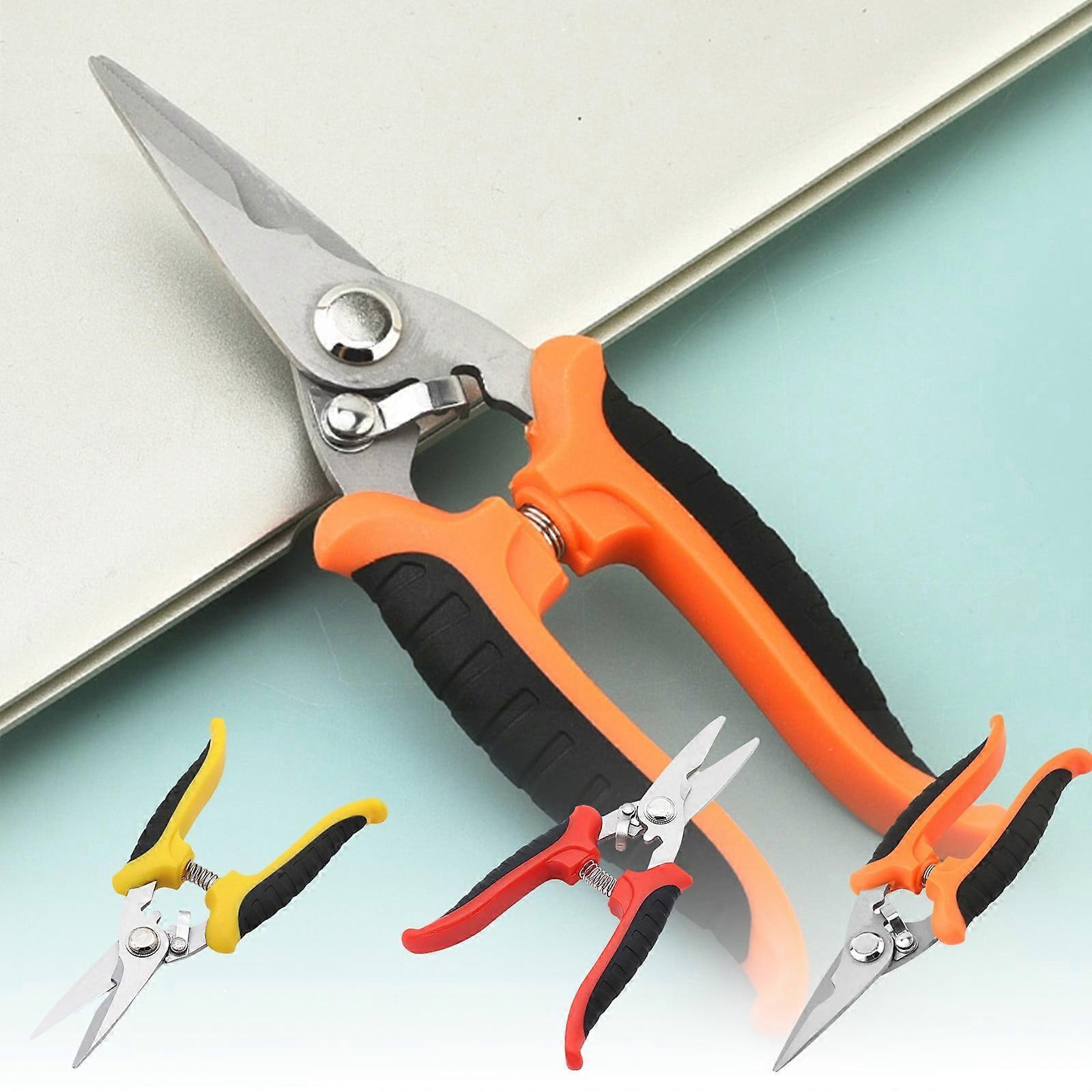 Jacenvly Stainless Steel Garden Shears, Compatible with Horticultural & Fruit Branch Trimming, Slip-Proof, Labor-Saving, Multi-Functional Iron Shears
