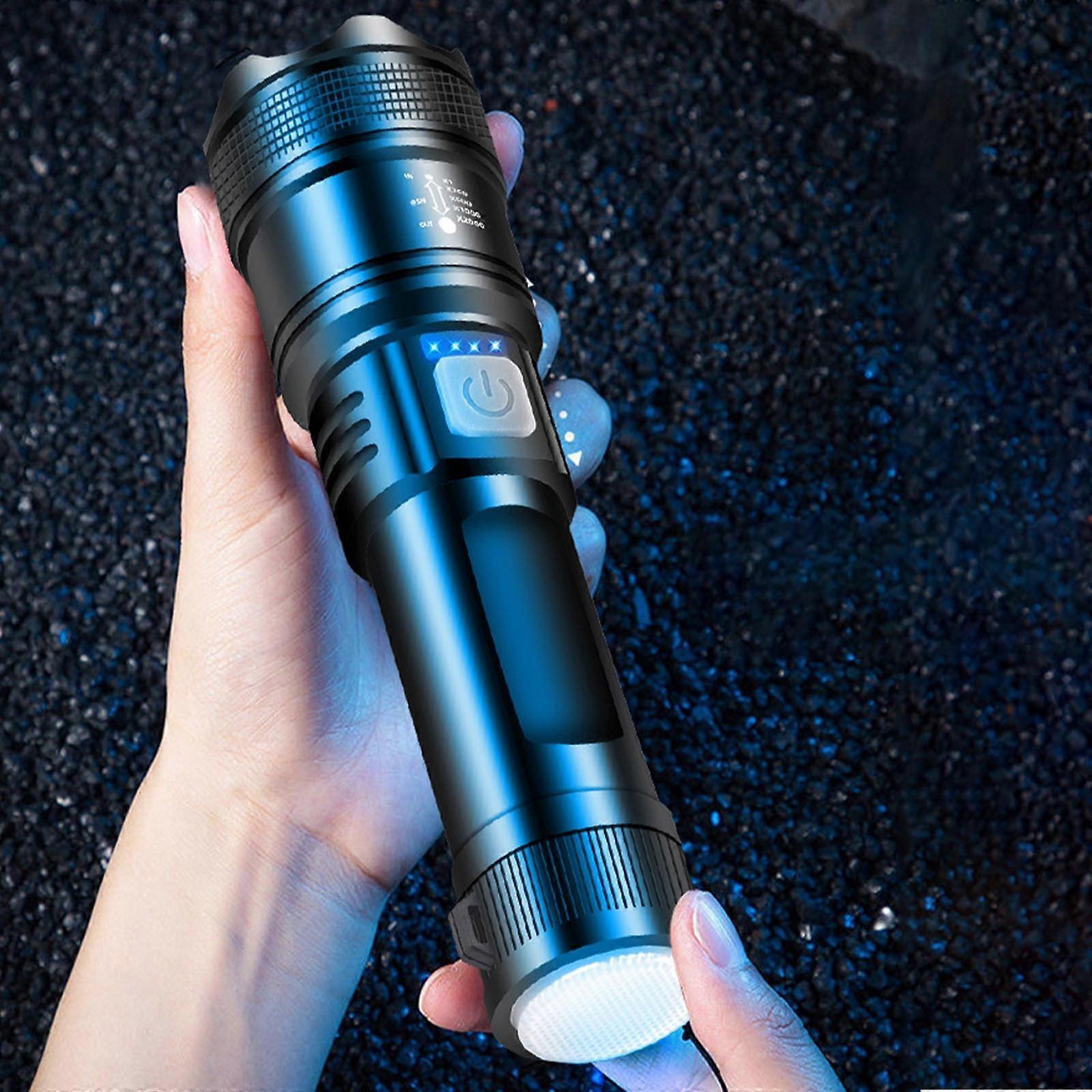 Rechargeable Flashlights High Lumens - 2 Pack, Super Bright 8 Hours Long Life LED Flashlight with 4 Modes, High Powered Flash Light for Home, Outdoor