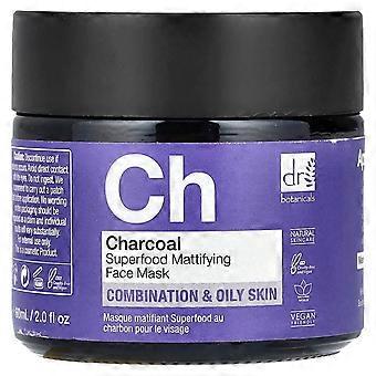 Dr. Botanicals, Superfood-mattapintainen kasvonaamio, hiili, 60 ml