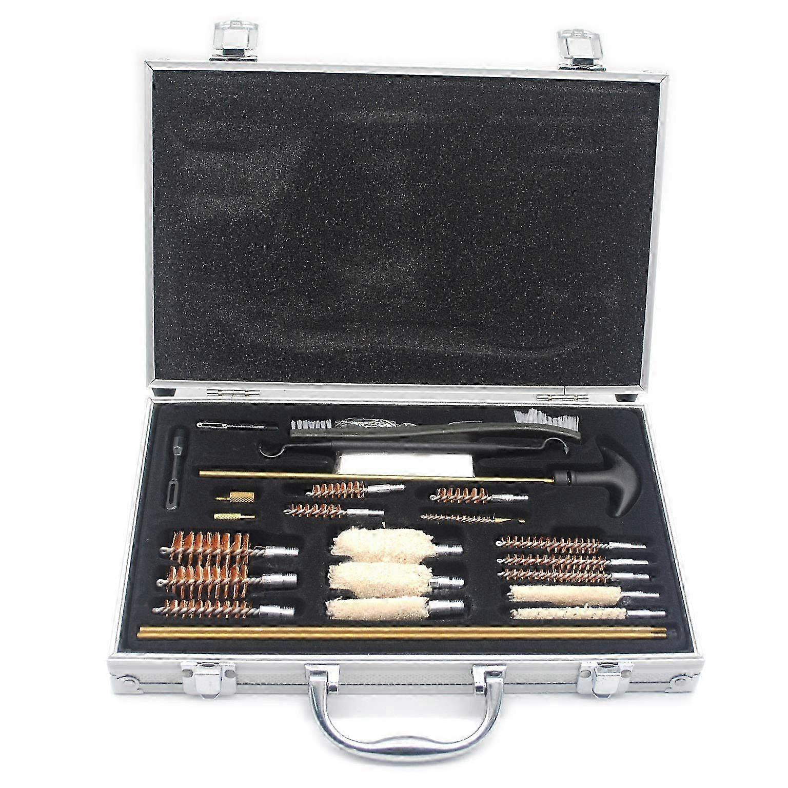 Universal Tactical Gun Cleaning Kit with Multi-Tool Accessories, Portable Case, and Compatible Gun Calibers