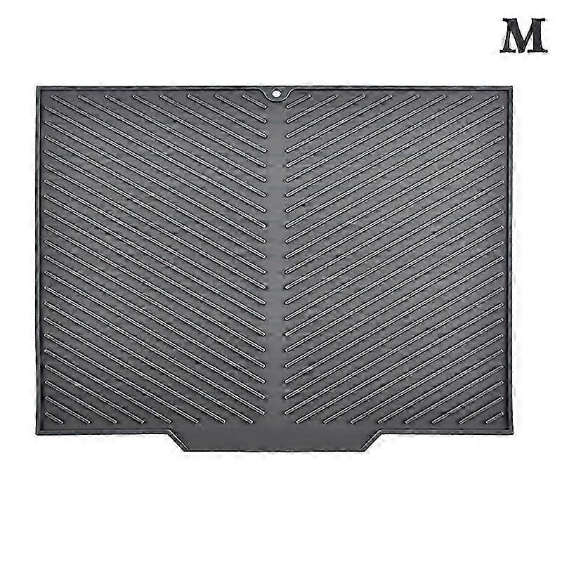 25-26 S/M/LSilicone Draining Board Mat Drying Pad Folding Heat Machine Mat With Raised Edges Countertop Mats Dish For Kitchen Pot Cup