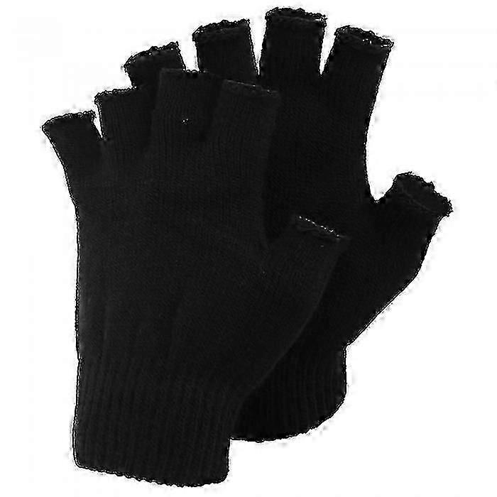 Mens Plain Fingerless Magic Winter Gloves