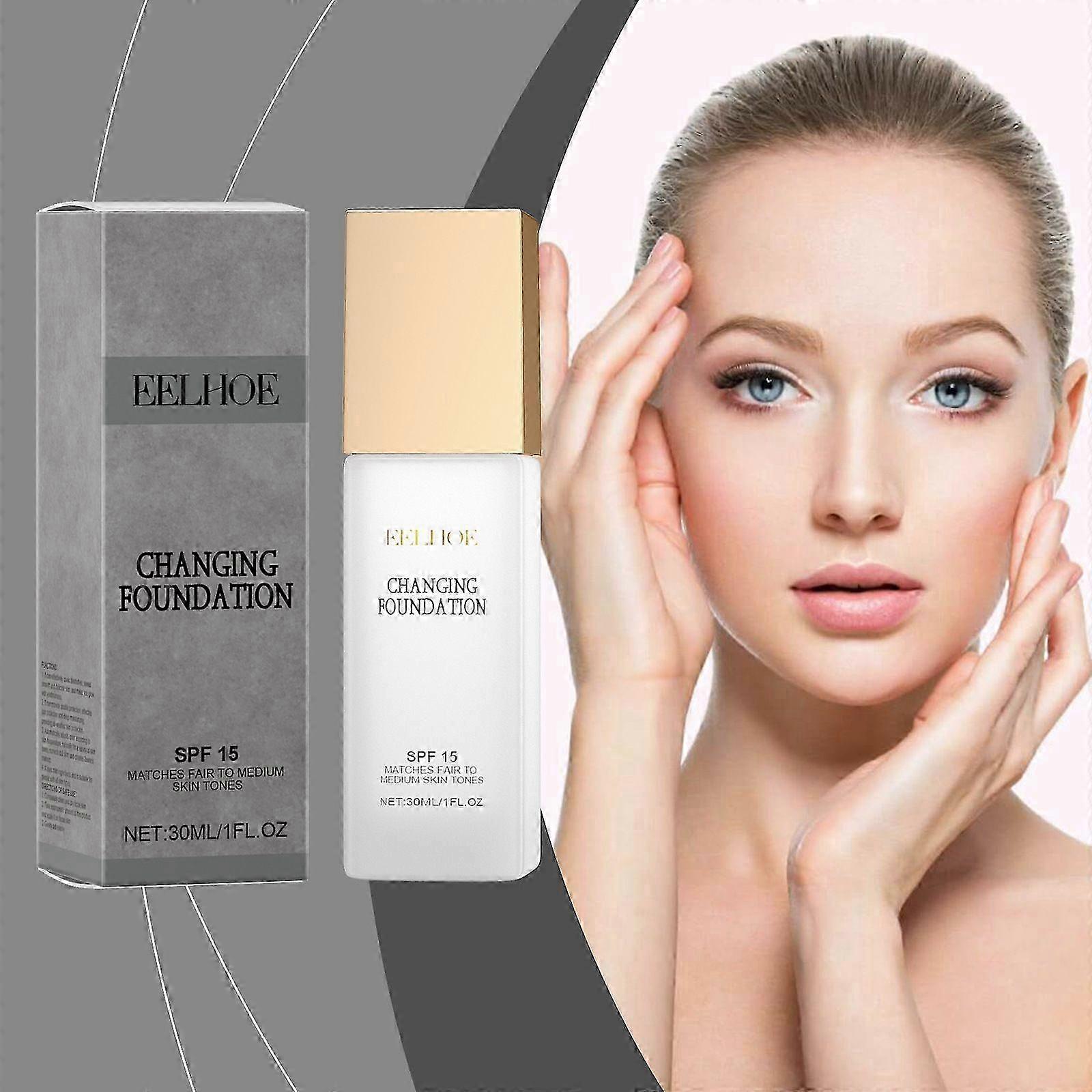 Changing Foundation, Colour-Changing Foundation, Nature Colour Changing Foundation für Frauen, Magic Skin Changing Foundation, nicht fettend