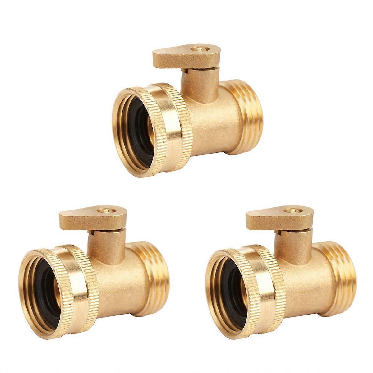3/4 Inch Pipe Brass Valve Faucet Taps Splitter with Shut Off Switch