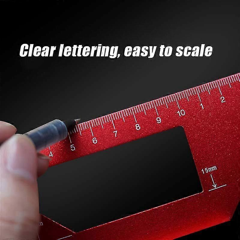 T-type Scriber Guide Ruler Multifunctional 45 90 Degree Angle Tools For Woodworking Measuring