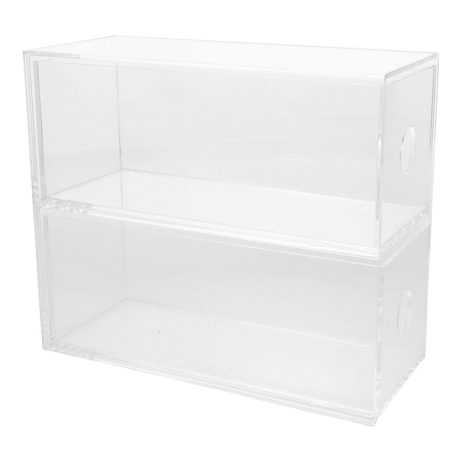 Clear Display Case: Mini Action Figures Display Case Cube Small Showcase Protection Box For Figure Collection Lapel Pins Medals 6.80x5.86x2.91in